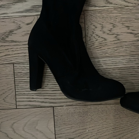 Thigh High Faux Suede Boots - Picture 3 of 4